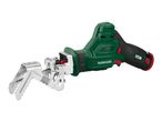Cordless reciprocating saw with a branch holder attachment