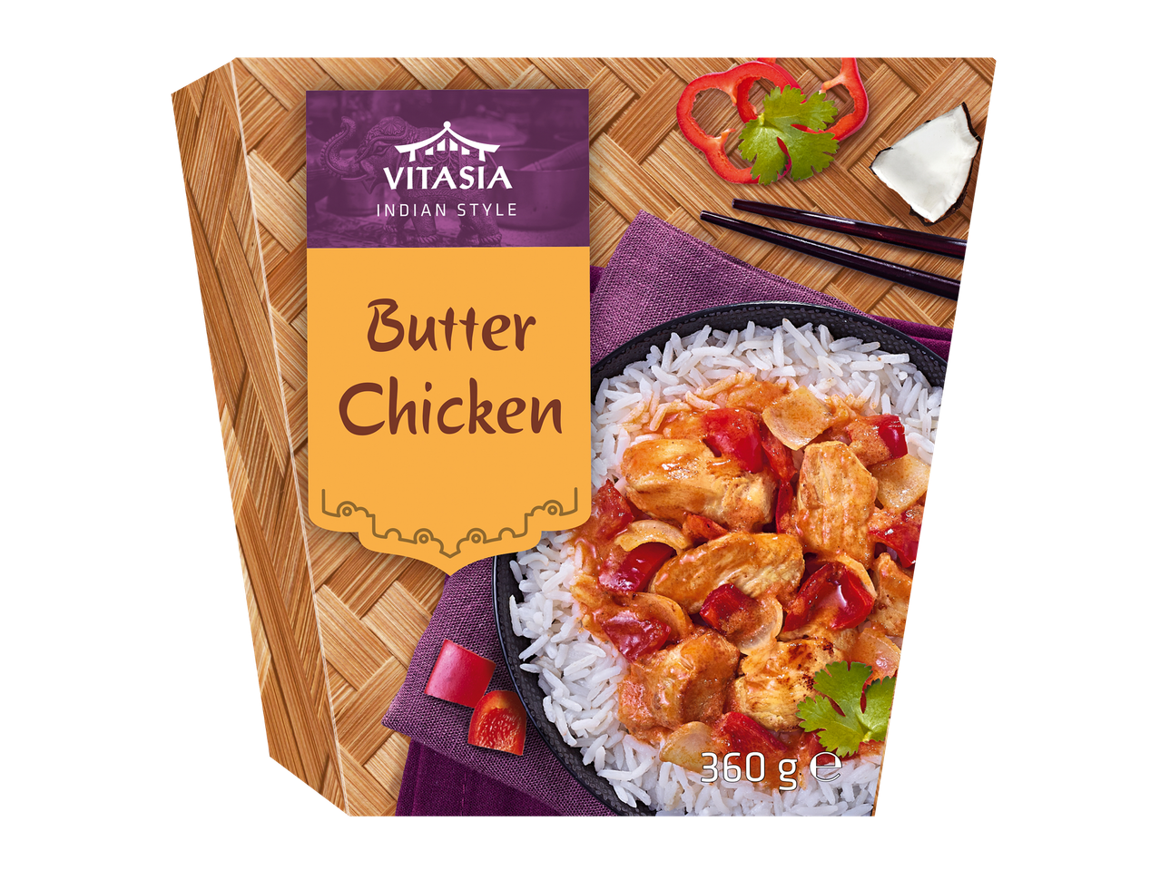 Vitasia Indiase stijl boter kip met rijst.