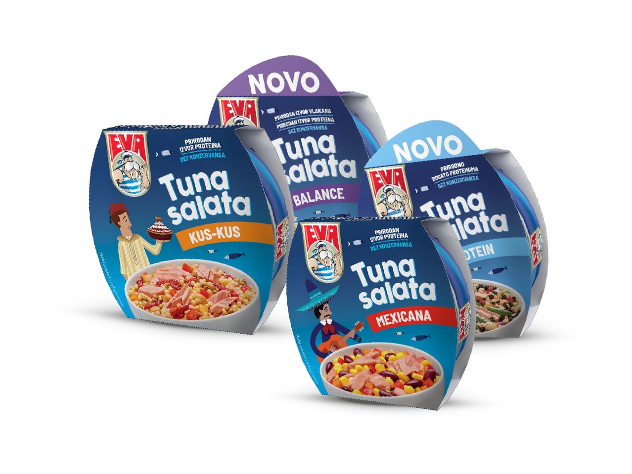 Nove Eva tune salate: kus-kus, balans, meksička i protein.