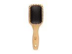 A wooden paddle hairbrush with black bristles and a Cien Beauty logo on the handle.