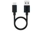 Черен USB-A към USB-C кабел за зареждане и данни