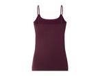 Women's burgundy camisole top with spaghetti straps