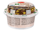 Iogurte bio Milbona com banana e muesli de chocolate.