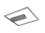 LIVARNO LED plafonjera, kvadratni dizajn od brušenog aluminijuma.