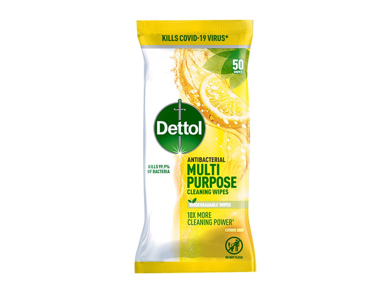 A package of Dettol Multi-Purpose wipes.