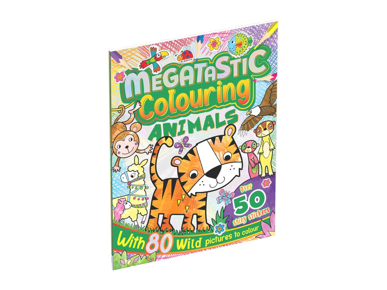 Megatastic Colouring book featuring 50 animals.
