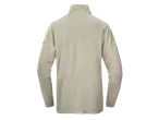 Ljusbeige halvziptröja.