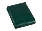 Folded green tarpaulin
