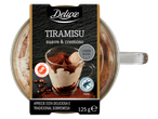 Deluxe Tiramisu suave e cremoso, sem glúten, com álcool e cacau certificado Rainforest Alliance, 125g.