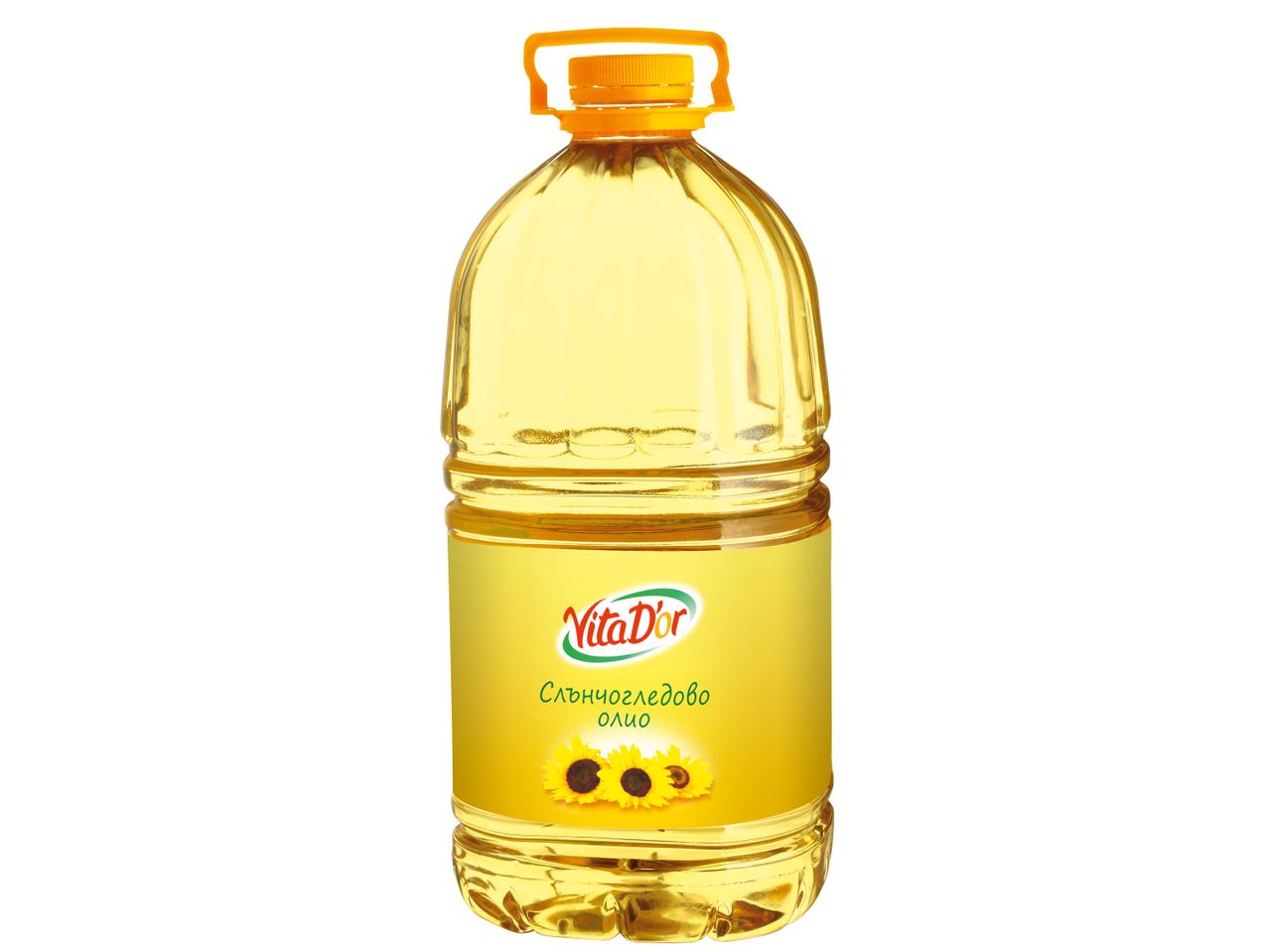 Слънчогледово олио в пластмасова бутилка Vita D'or, 5 l/опаковка.