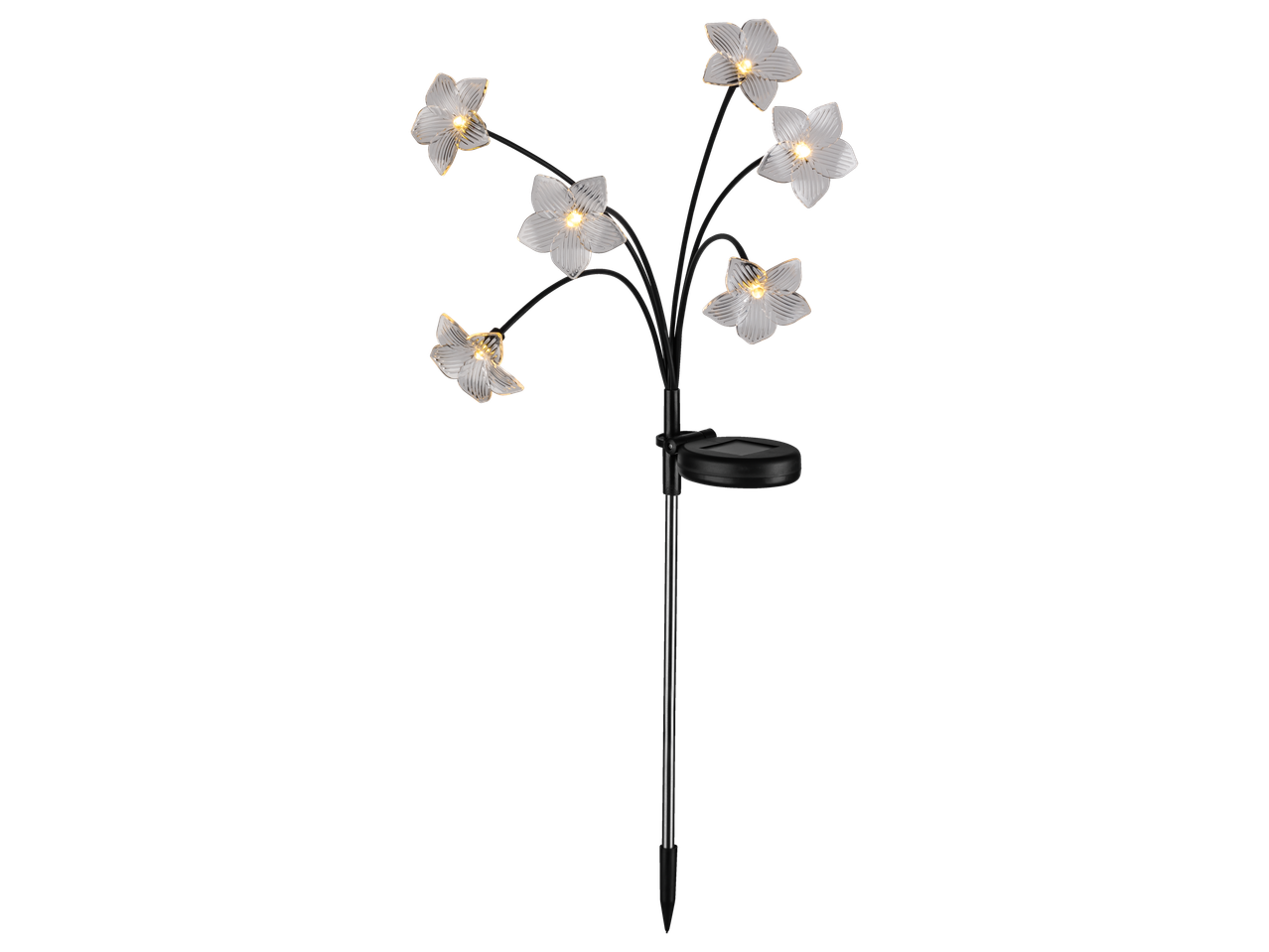 Lumină solară în formă de flori.