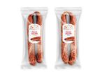To pakker polsk salami, den ene med peber og den anden røget.