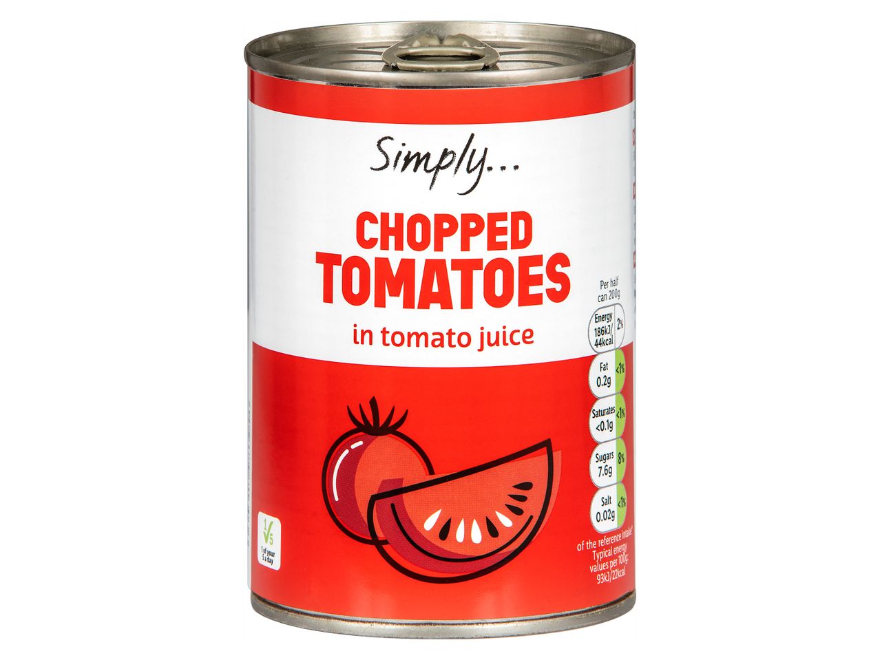 Go to full screen view: Simply Chopped Tomatoes in Tomato Juice - Image 1