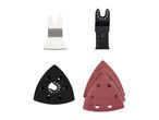 Oscillating multi-tool blades and sanding pads.