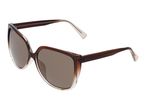 Brown oversized sunglasses with gradient lenses and light brown temples