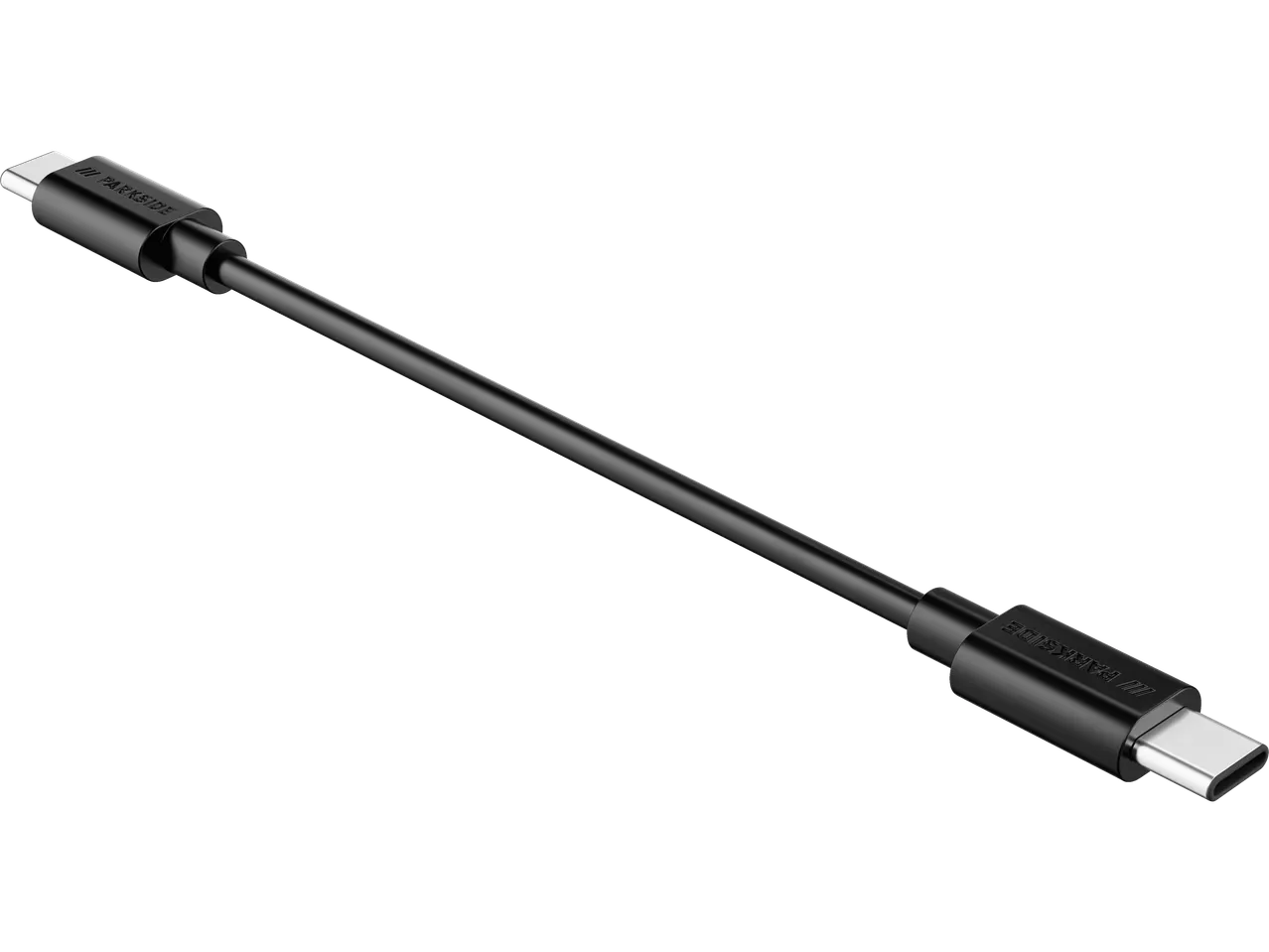 Cablu USB-C Parkside negru cu conectori argintii