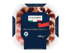 Mini ice cream selection with vanilla, chocolate, strawberry, and hazelnut flavors, 500g.