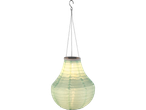 Luminária solar pendente, estilo asiático, cor verde-menta.