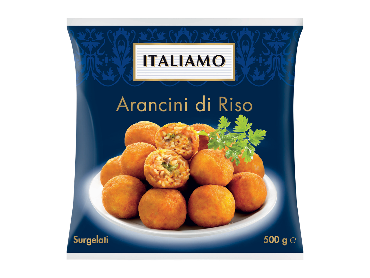 Pacchetto di Arancini di Riso Italamo surgelati.