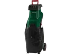 Um triturador de jardim verde e preto com o logótipo Parkside.