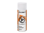 Curățător de lanț Crivit, un spray aerosol de 400 ml pentru îndepărtarea murdăriei și a grăsimii de pe lanțurile de bicicletă.