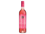Garrafa gelada de Casal Garcia Vinho Rosé DOC, com condensação e um rótulo rosa.