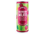 Sunrise Raspberry Mojito, a 250ml can of raspberry-lime flavored alcoholic beverage.
