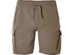 Beige kargo püksid nööriga.
