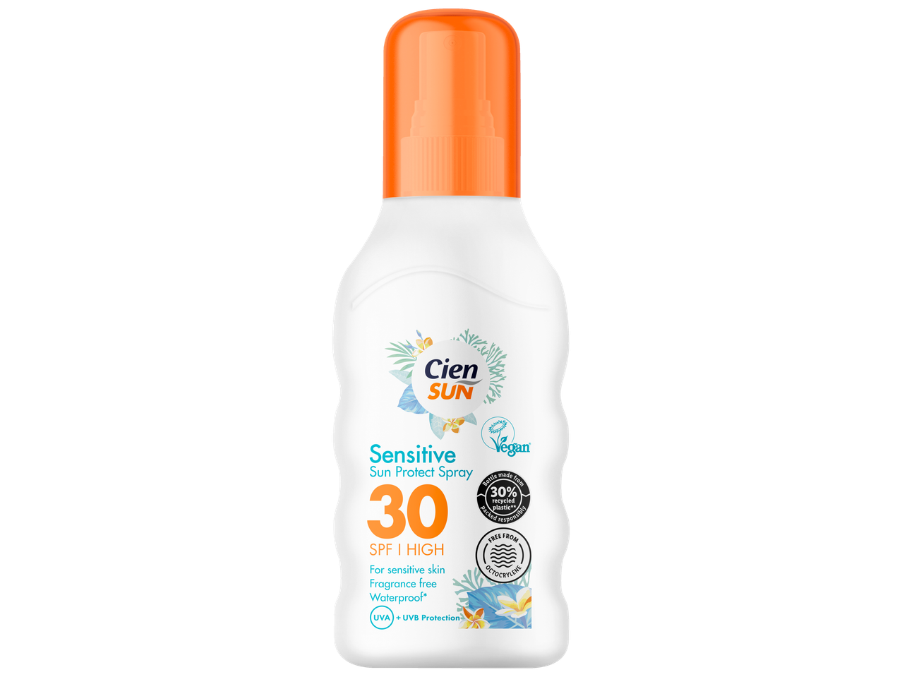 Cien Sun Sensitive SPF 30 zonnebrandspray voor gevoelige huid.