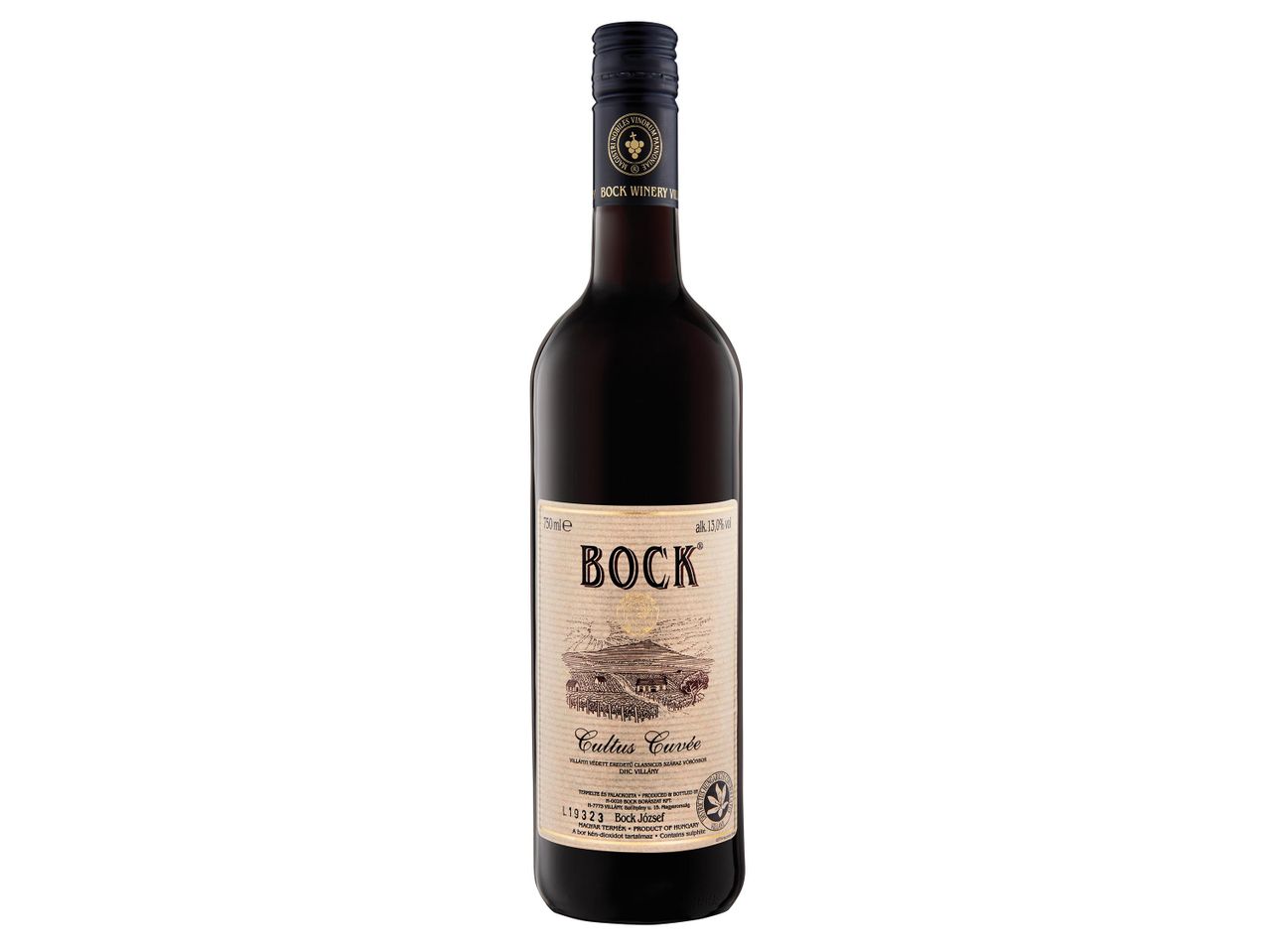 Bock Cultus Cuvée borosüveg.