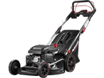 PARKSIDE PERFORMANCE® Petrol Lawnmower, black and red, with a grass collection bag