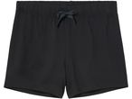 Shorts neri in cotone con coulisse in vita.