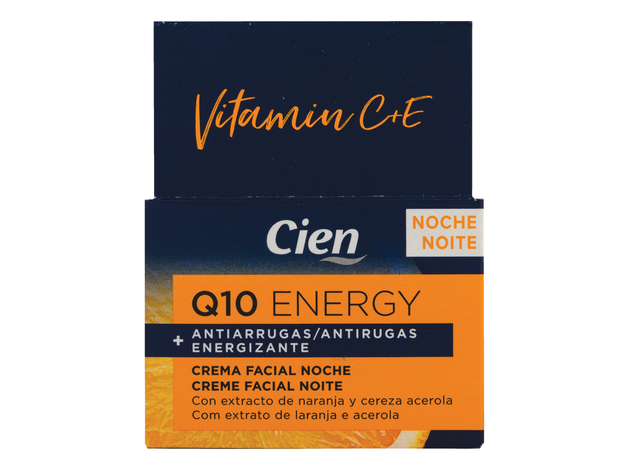 Creme noturno Cien Q10 Energy com vitaminas C e E.