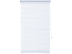Estore duplo branco LIVARNO home com riscas horizontais e cordão