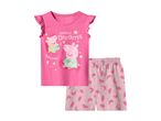 Pink girls' pajamas with Peppa Pig print and 'Sweet Dreams Baby Sister' text.