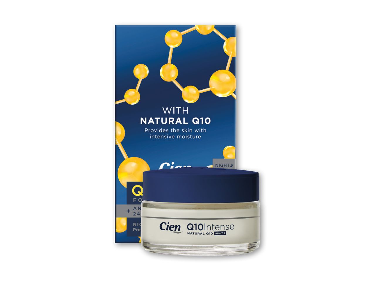 Cien Q10Intense natcreme med naturlig Q10 og intensiv fugt.