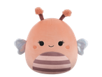 Squishmallows pink bee plush toy with sparkly wings and antennae