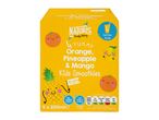 4 Naturi's kids smoothies: orange, pineapple & mango.