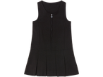 Black school dress with zipper.