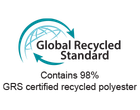Global Recycled Standard Contains 98% GRS Certified Recycled Polyester