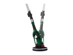 Drywall sander with an extendable handle and a circular sanding head with LED lights.