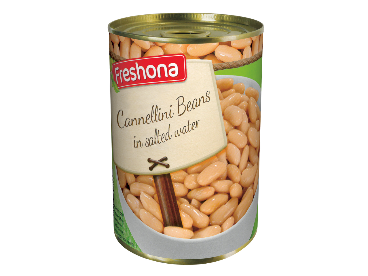 Консерва с боб Канелини в солена вода.