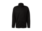 Schwarze Fleecejacke mit Reißverschluss und Stehkragen