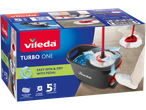 Conjunto de esfregona Vileda Turbo One com pedal e poder de microfibra.