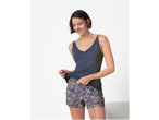 Women's lingerie: camisole and floral-print shorts.