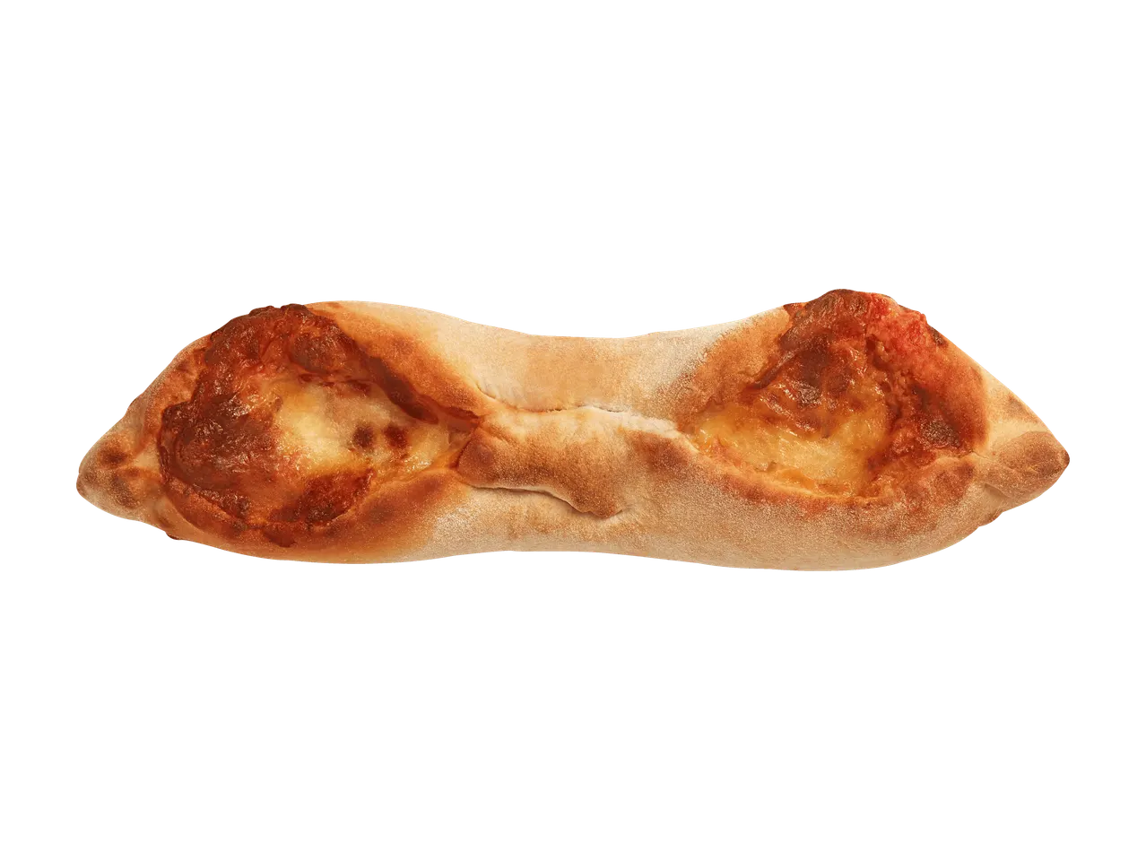 Pizzacalzone mit Käse und Tomatensauce.