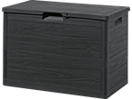 LIVARNO Univerzalna antracitna kutija sa izgledom drveta, idealna za spoljno skladištenje.