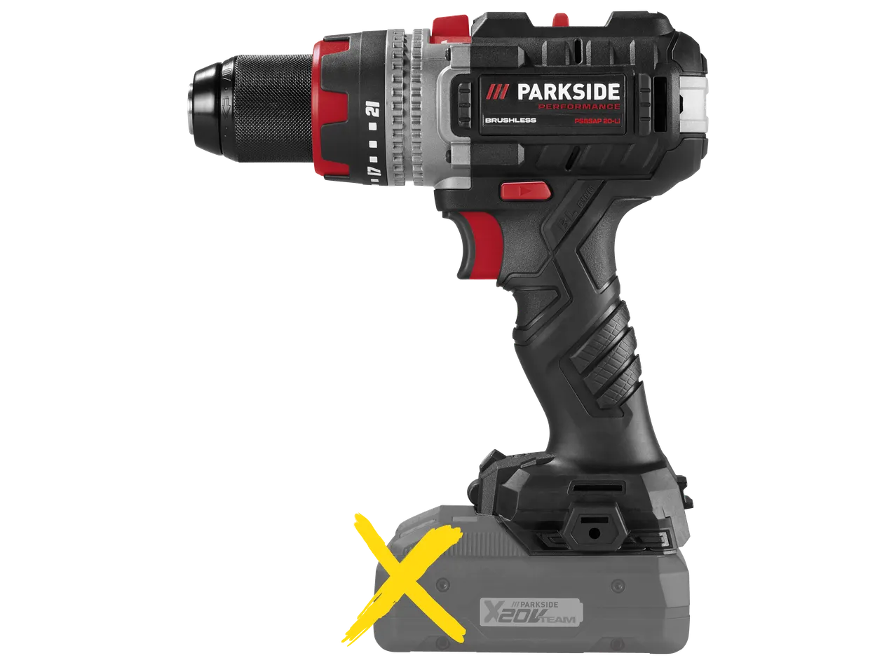 Акумулаторен винтоверт PARKSIDE PERFORMANCE PSBSAP 20-LI с батерия X 20V TEAM.