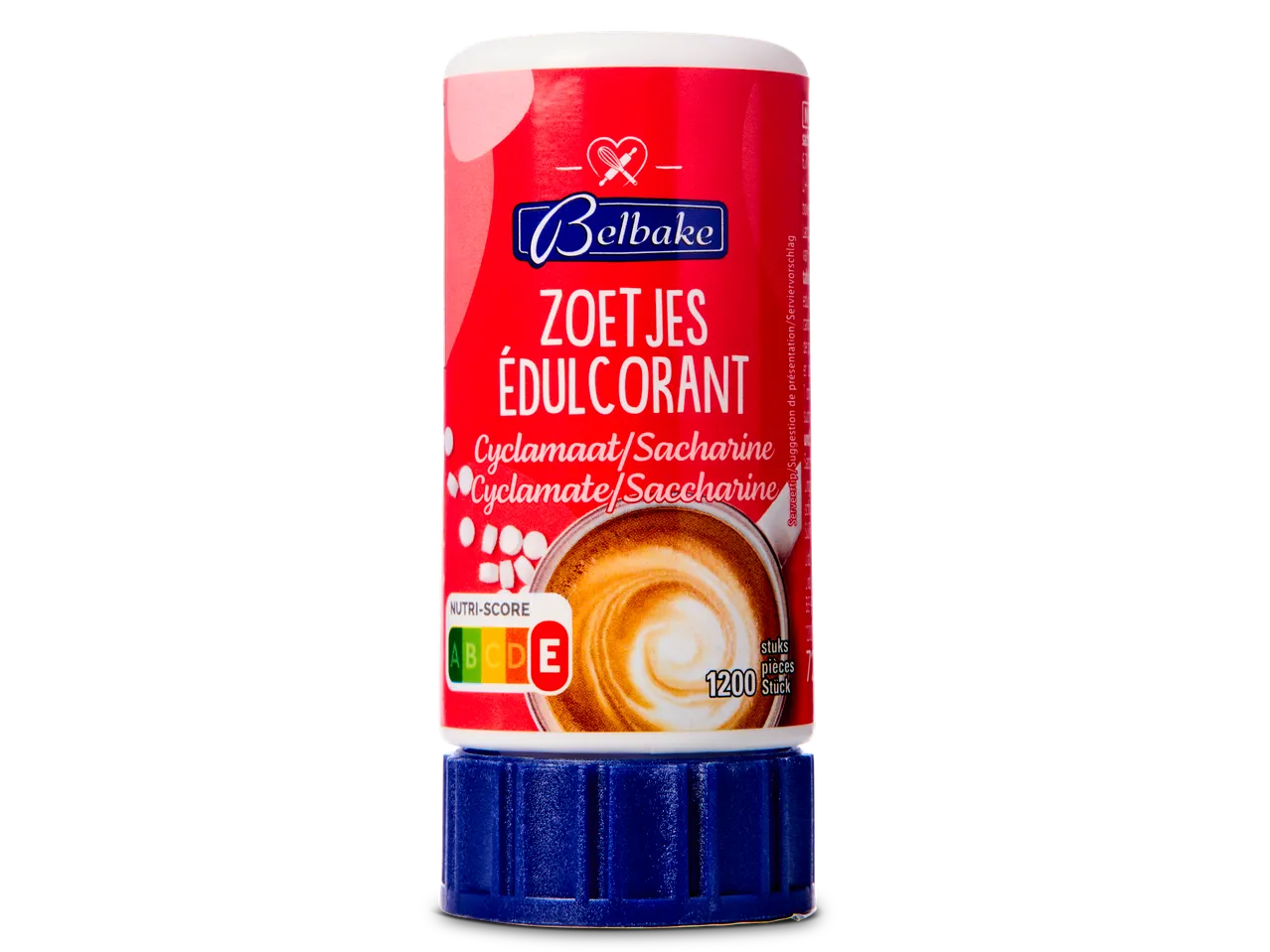 Belbake zoetjes: 1200 cyclamaat/sacharine tabletten.