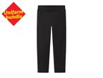 Black uniform trousers with pockets, featuring a red diamond-shaped 'Uniform bundle' label.